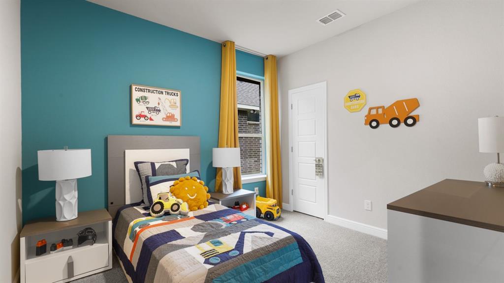 130 Castell Court Rhome, TX 76078 - Photo 28 of 39 a bed room with a bed and a painting on the wall