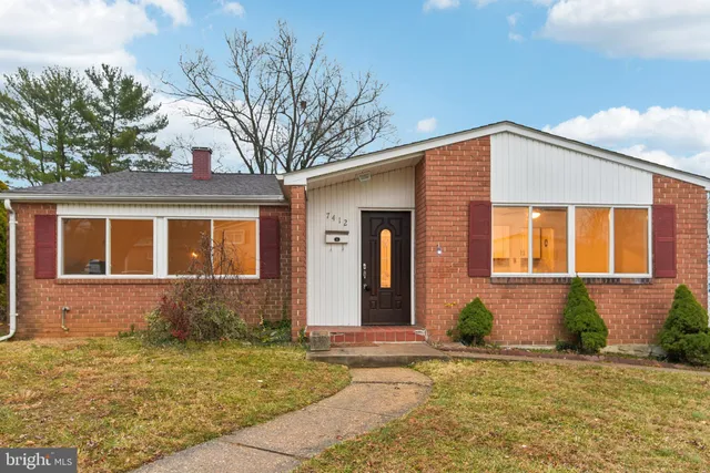 a front view of a house