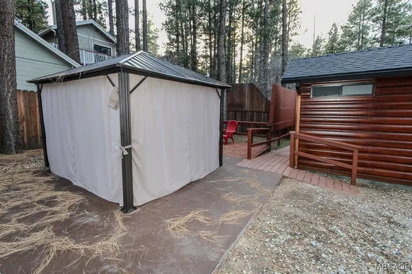 a backyard of a house