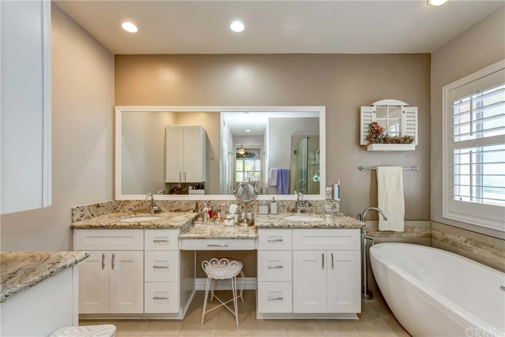 11 Mariner Cove Buena Park, CA 90621 - Photo 40 of 74 Master Bathroom with Dual Sinks