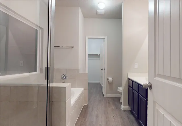 a bathroom with a mirror