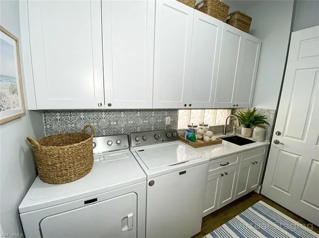 a room with furniture and a mirror