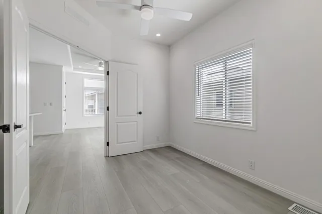 an empty room with a window