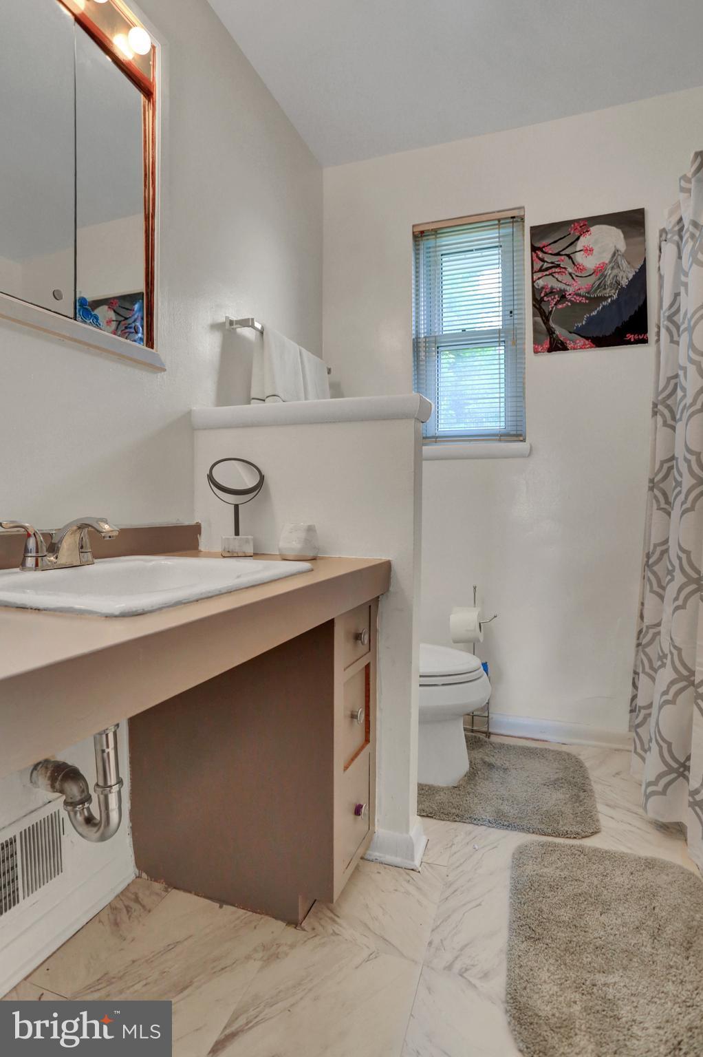 201 Belton Road Silver Spring, MD 20901 - Photo 22 of 24 a bathroom with a sink toilet and mirror