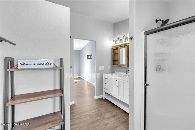 a room with a washer and dryer