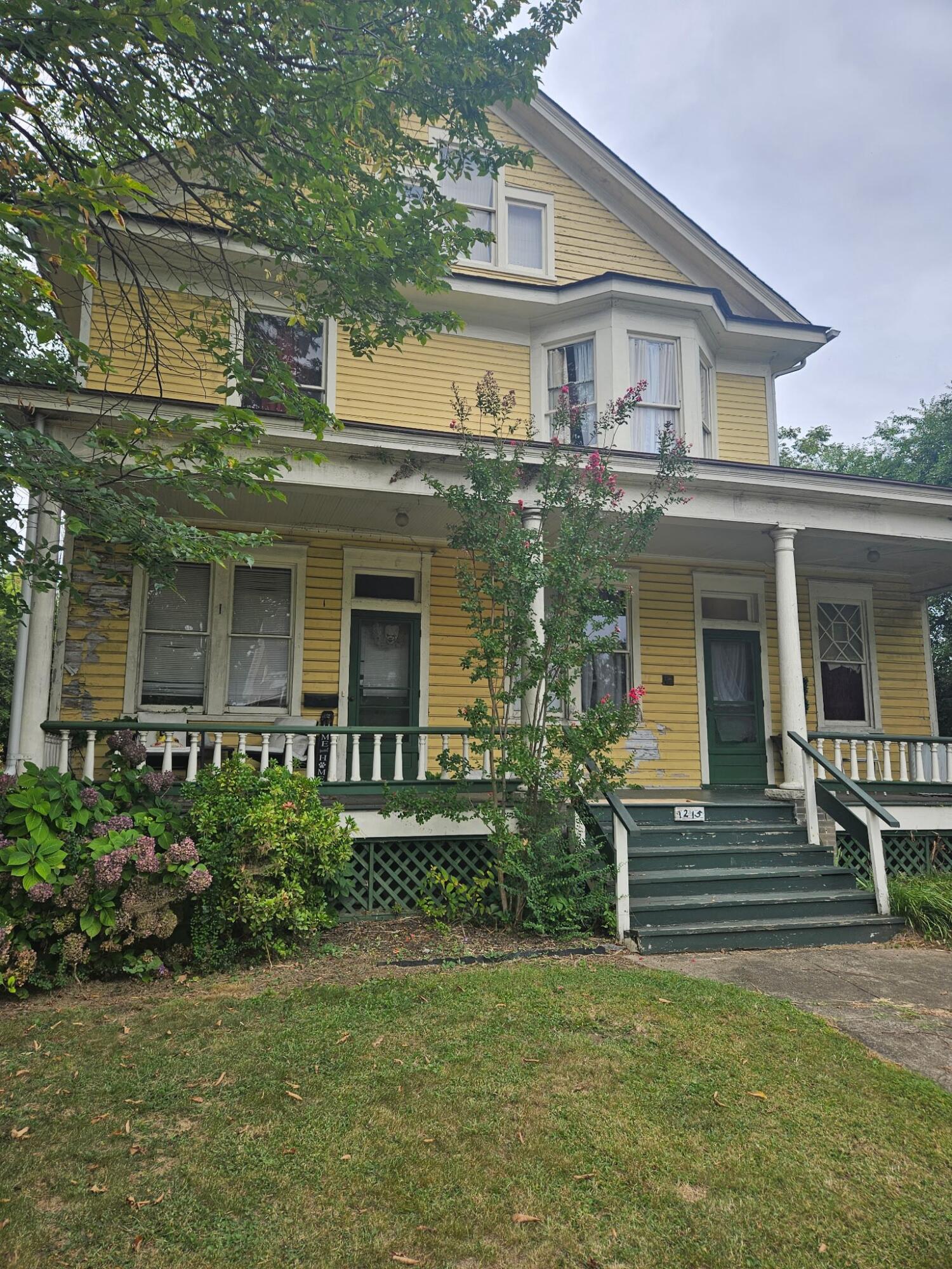 front view of a house with a porch