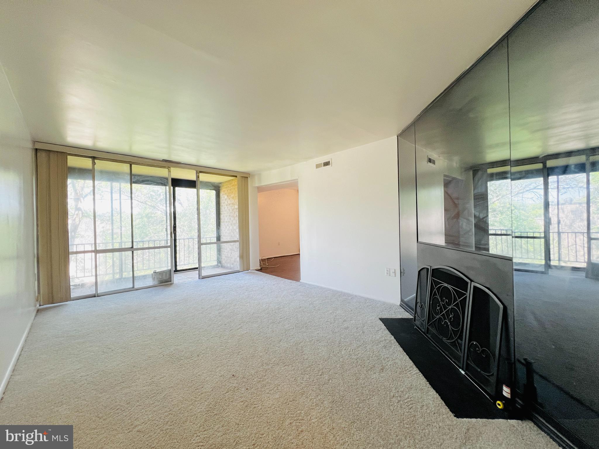 8665 Greenbelt Road, Unit 202 Greenbelt, MD 20770 - Photo 6 of 22 a view of an empty room with a fireplace and a window