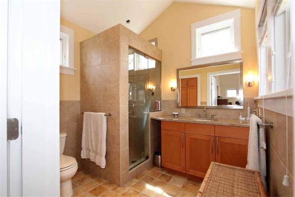 139 Richdale Road Needham, MA 02494 - Photo 17 of 25 a spacious bathroom with a granite countertop sink and a mirror