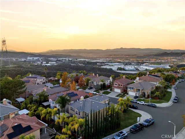 an aerial view of multiple house