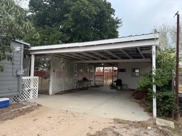 a view of a car garage