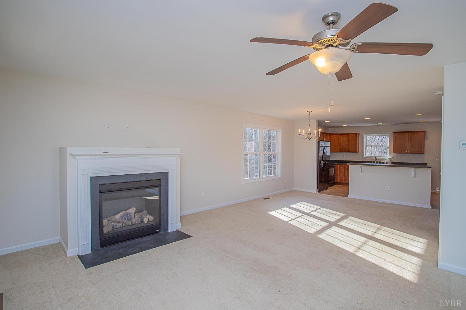 2417 River Road Madison Heights, VA 24572 - Photo 18 of 35 a view of an empty room with a fireplace and a window