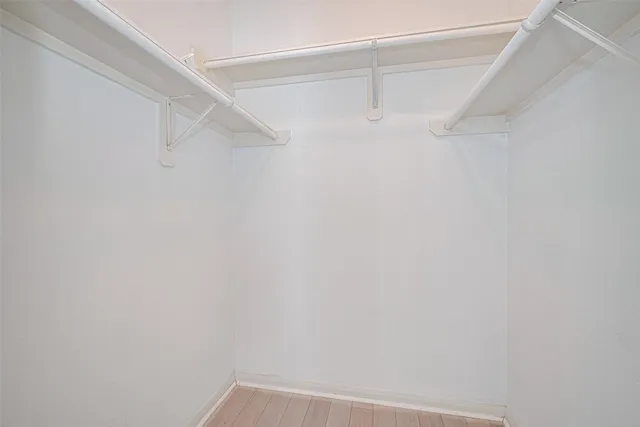 a view of small space with racks on the wall