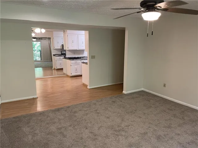 a view of kitchen and window