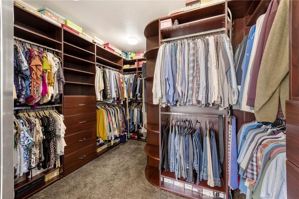 9856 Summerhill Road Rancho Cucamonga, CA 91737 - Photo 22 of 38 Custom Dark Wood Closet Organizer