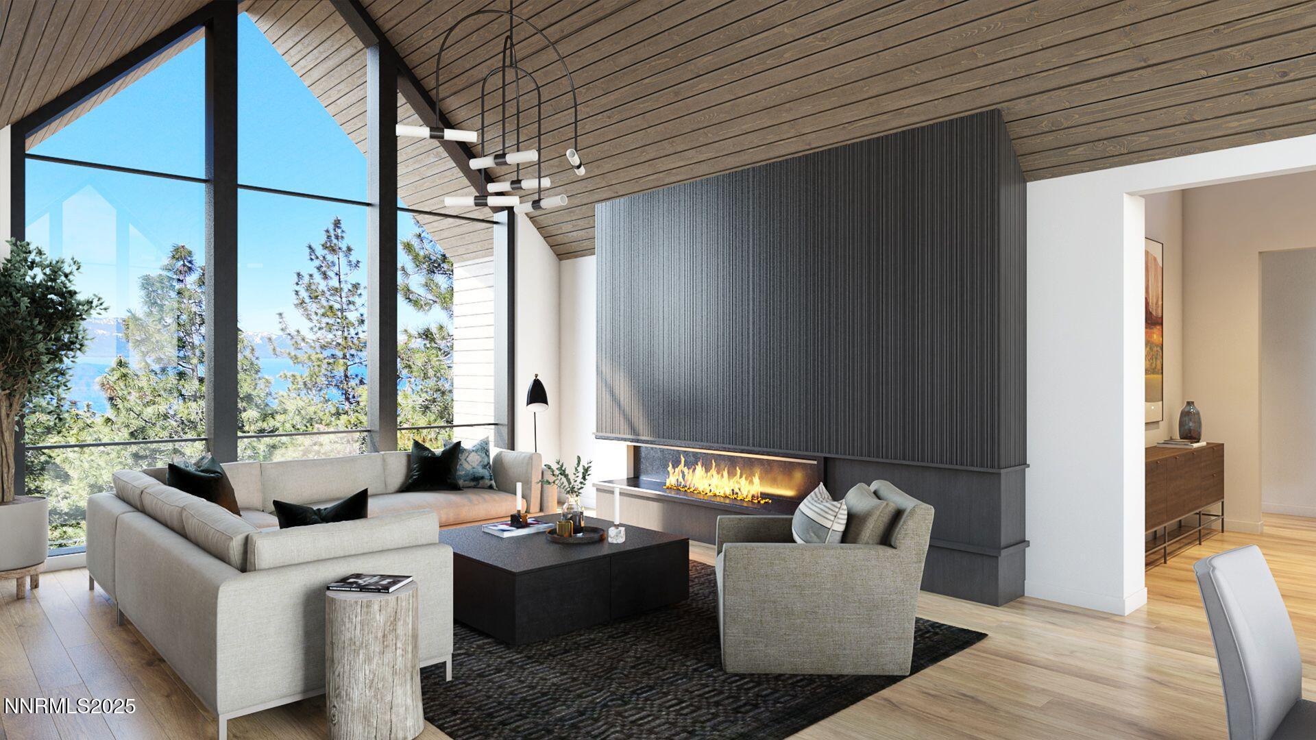 1227 Highway 50 Zephyr Cove, NV 89448 - Photo 16 of 16 a living room with furniture and a large window