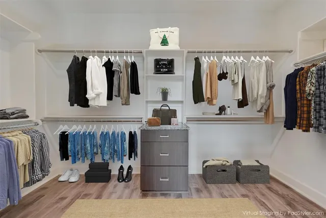 a view of walk in closet