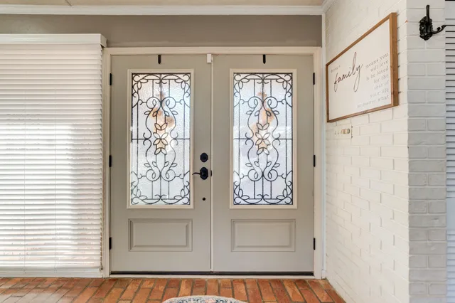 a view of front door with a door