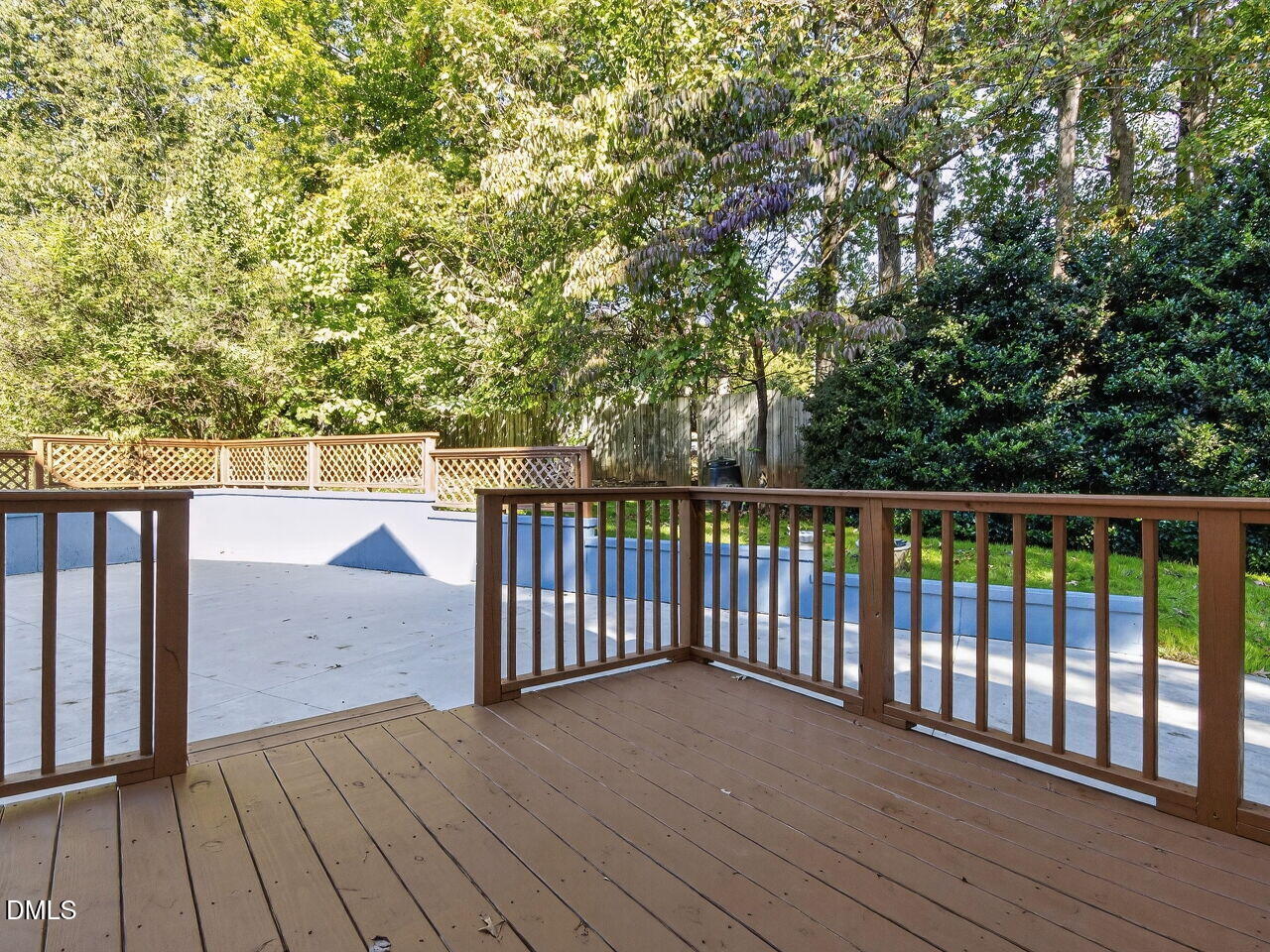 6736 Hammersmith Drive Raleigh, NC 27613 - Photo 35 of 42 a view of a balcony with wooden floor