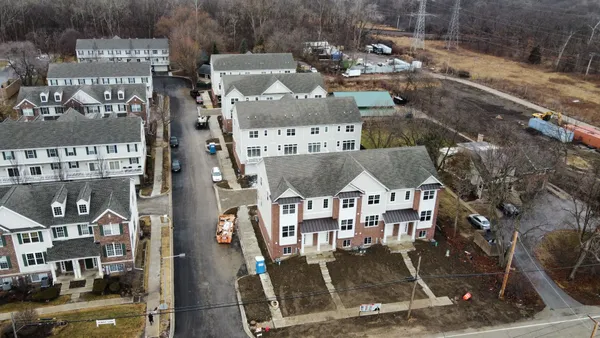 an aerial view of residential houses