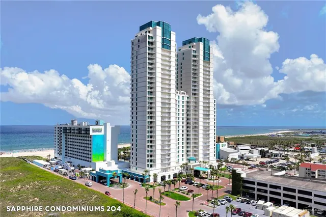 a view of a city with tall buildings