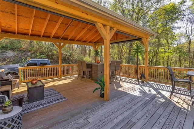 a view of a roof deck