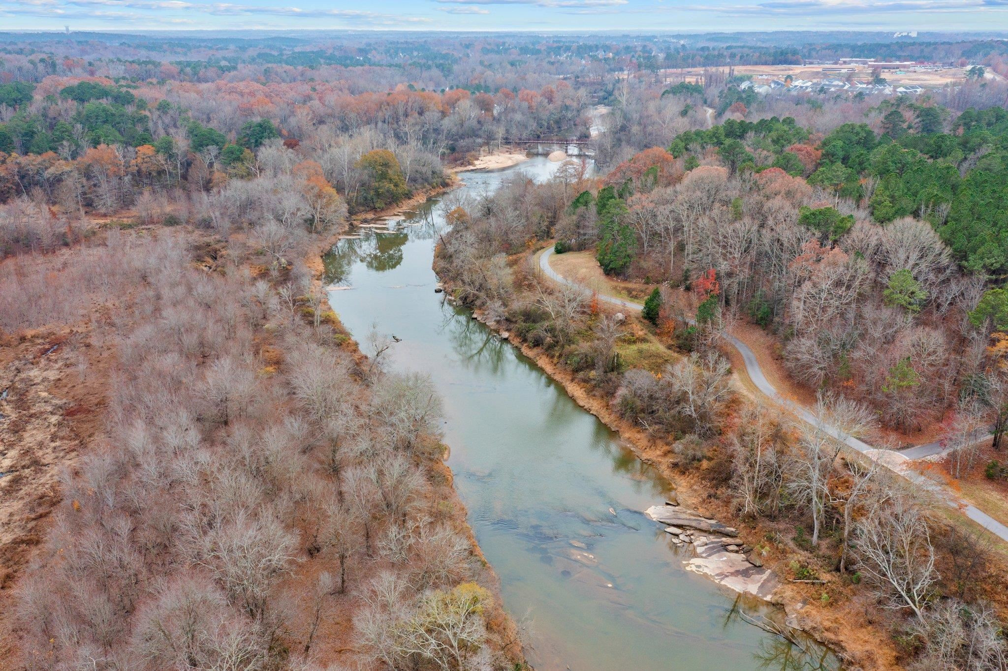 5616 Torness Court Raleigh, NC 27604 - Photo 35 of 37 Scenic view of the Neuse River beside the subdivision. Aerial View