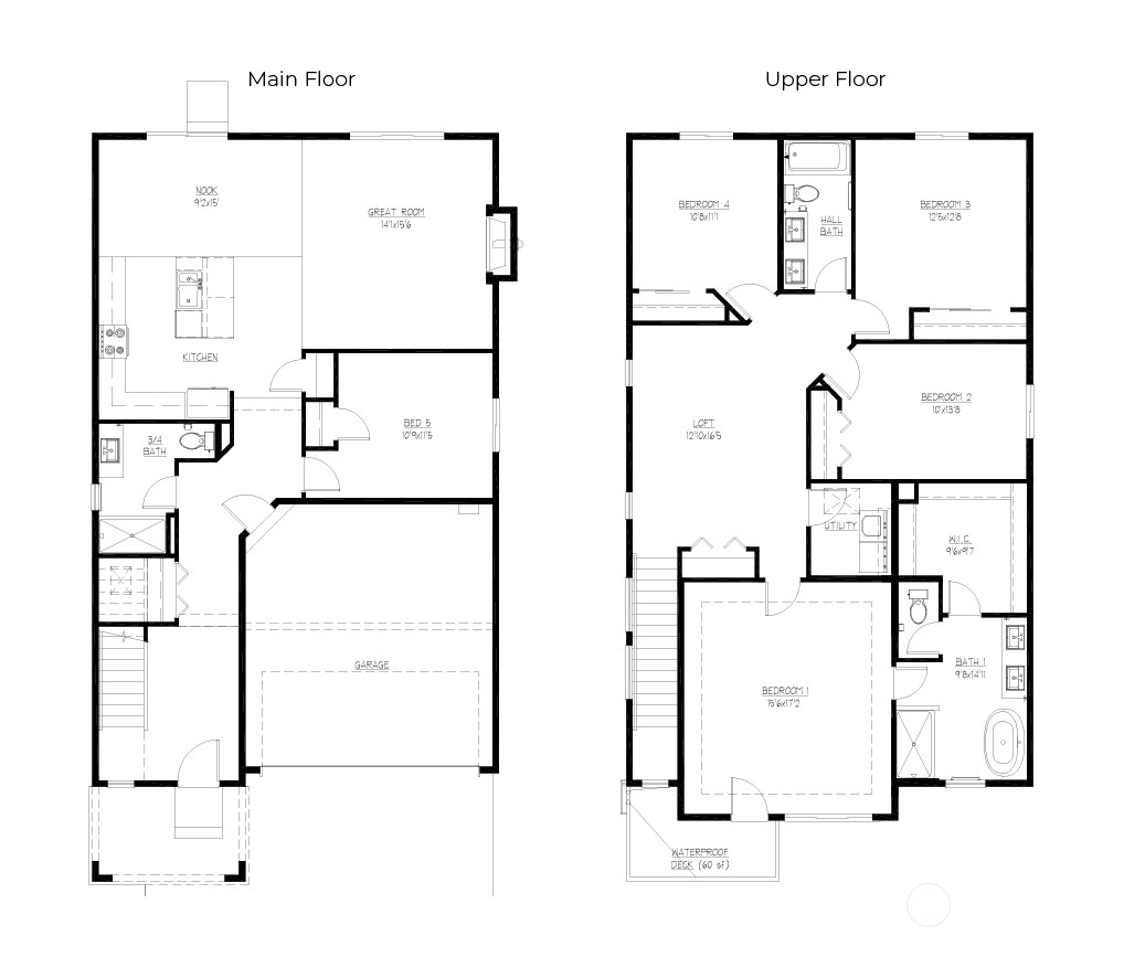 25 178th Place Southwest Bothell, WA 98012 - Photo 30 of 30 a picture of a floor plan