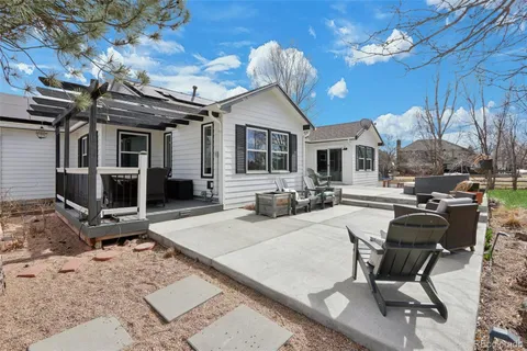 a view of a house with patio