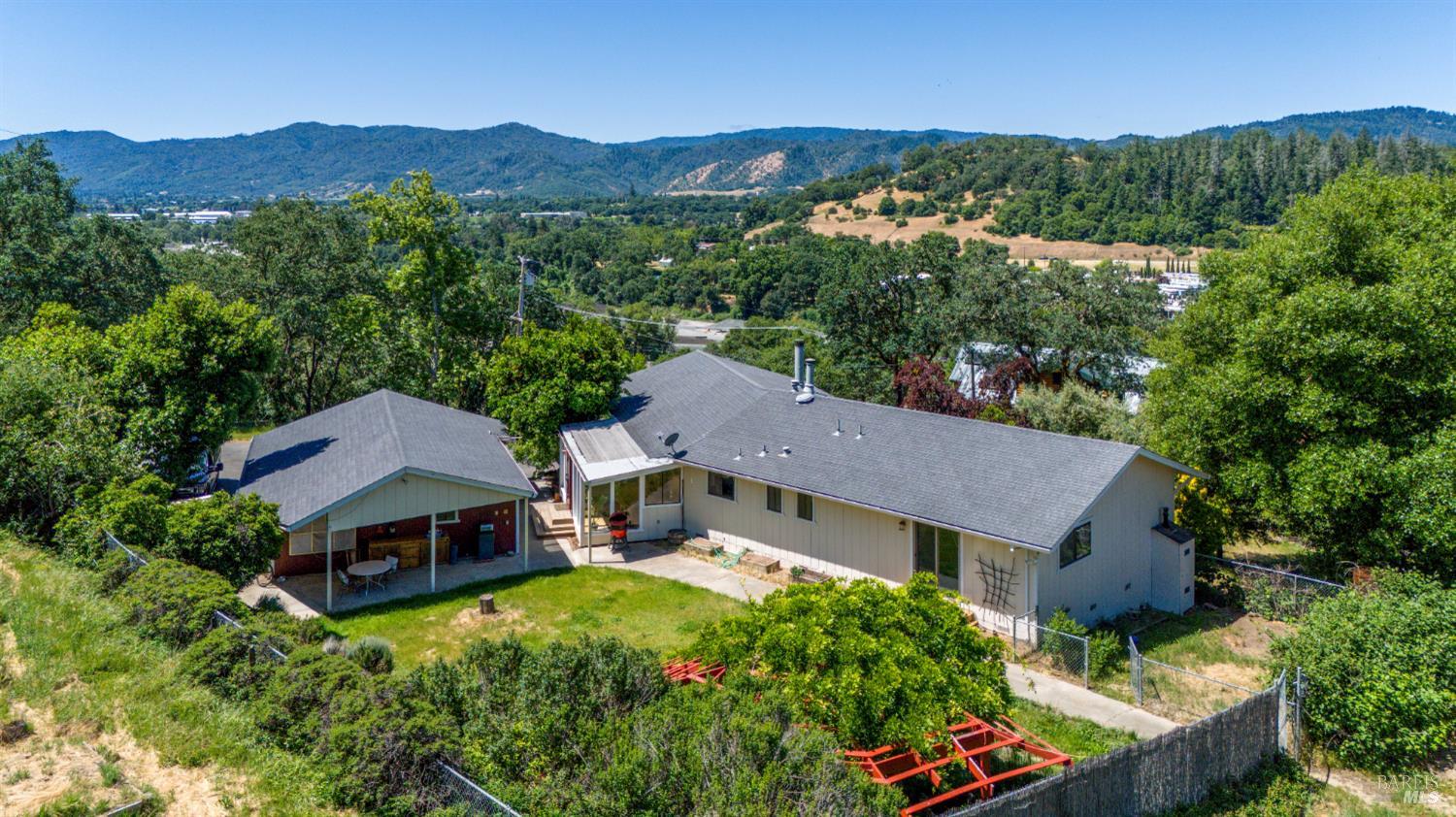 4901 Eastside Calpella Road Ukiah, CA 95482 - Photo 34 of 35 an aerial view of a house with a garden