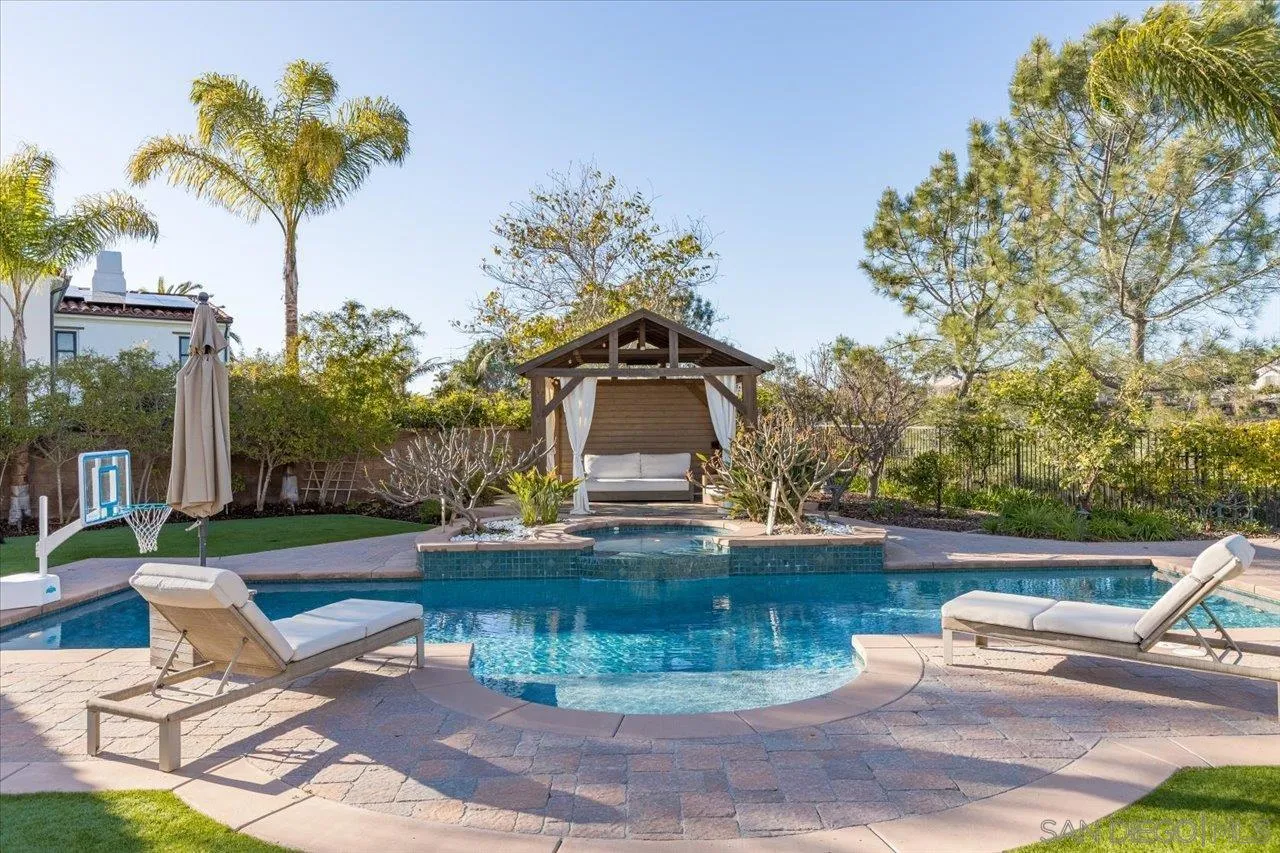 1202 Via Zamia Encinitas, CA 92024 - Photo 25 of 41 a view of a house with a yard fire pit and potted plants