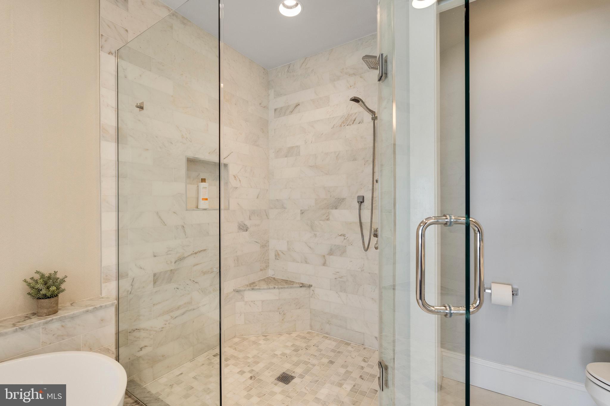 3616 T Street Northwest Washington, DC 20007 - Photo 19 of 49 a bathroom with a shower and toilet