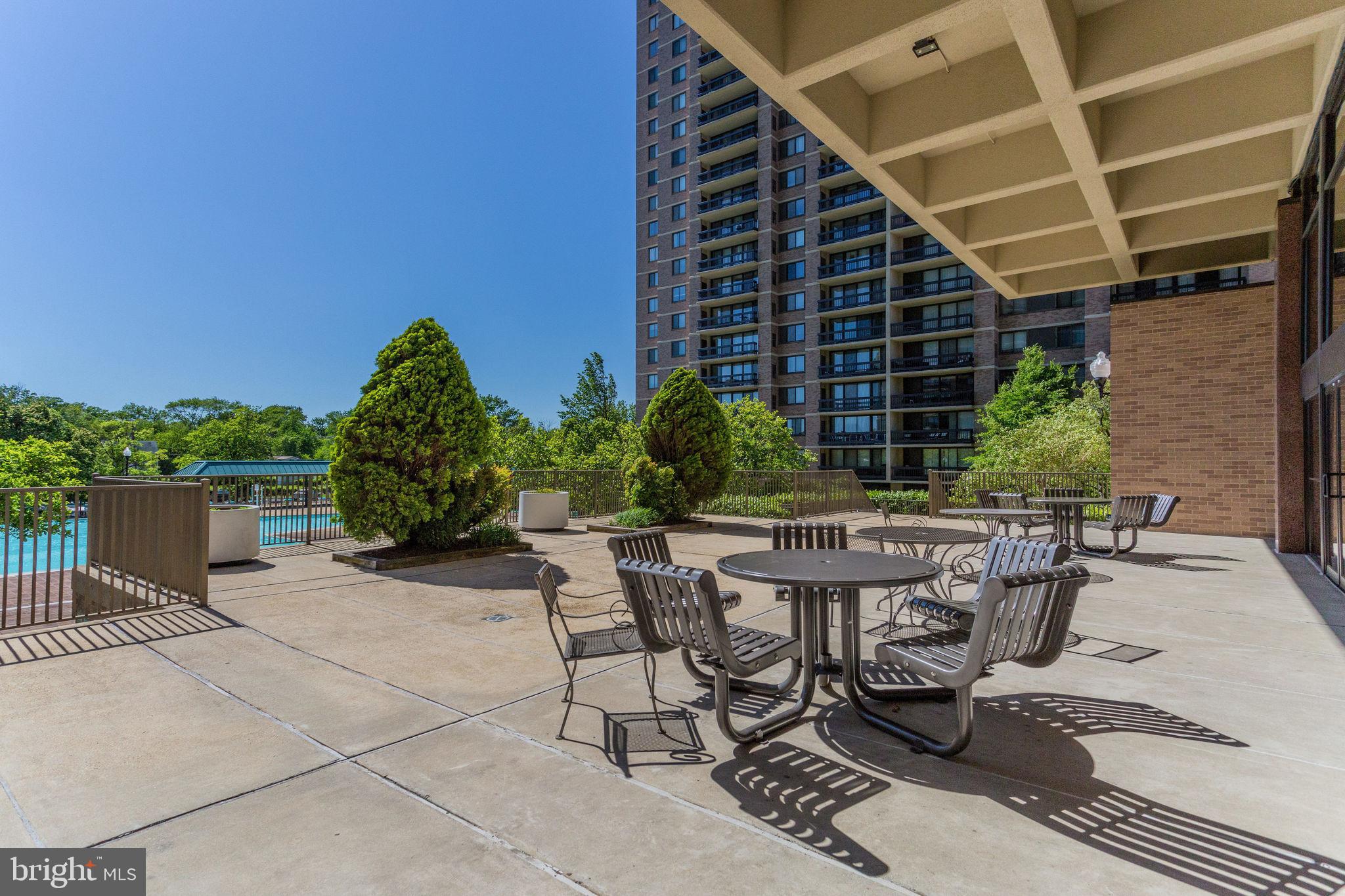 5505 Seminary Road, Unit 1306N Falls Church, VA 22041 - Photo 41 of 43 a view of backyard with outdoor seating and plants