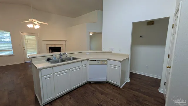 an empty room with a window