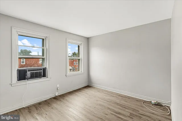 an empty room with a window