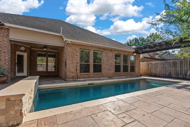 a house view with a outdoor space
