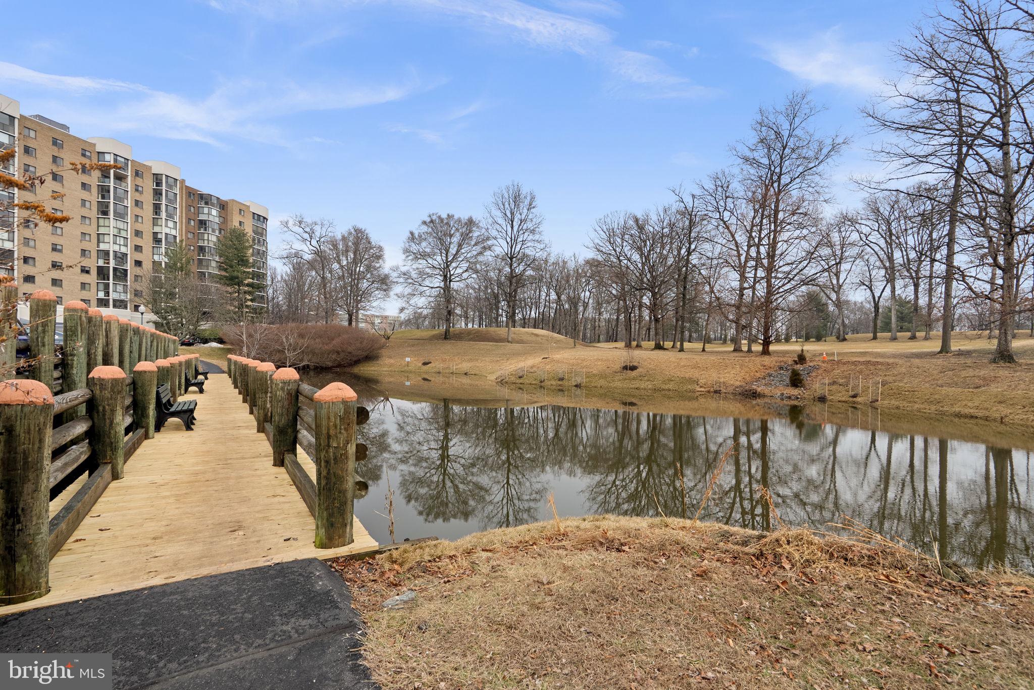 15101 Interlachen Drive, Unit 1705 Silver Spring, MD 20906 - Photo 14 of 17 a view of a lake with a building in the background