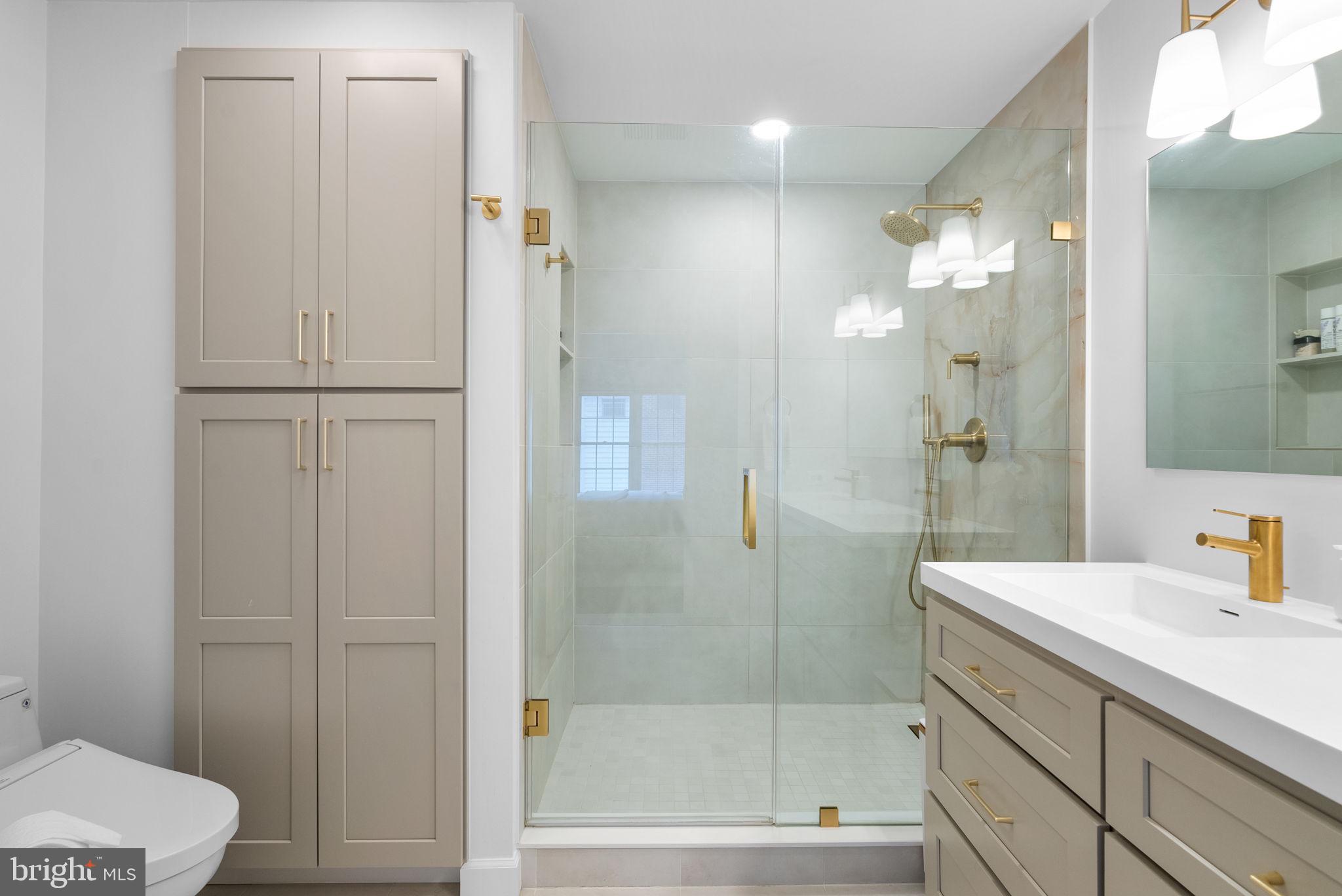 8521 Cameron Street Silver Spring, MD 20910 - Photo 22 of 45 En-suite with Dual Vanity + Walk-In Shower