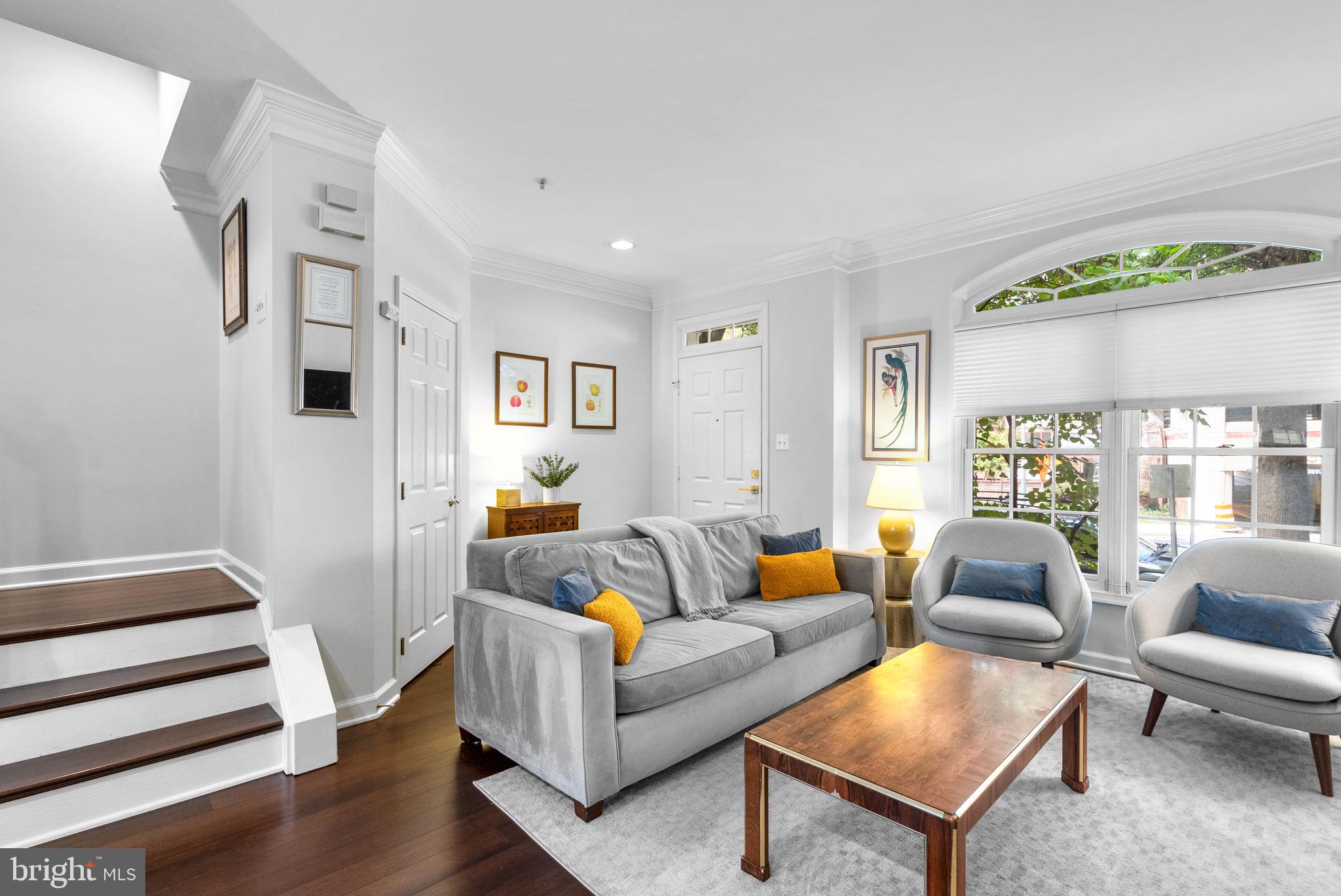 8521 Cameron Street Silver Spring, MD 20910 - Photo 3 of 45 Living Room with Large Bay Window