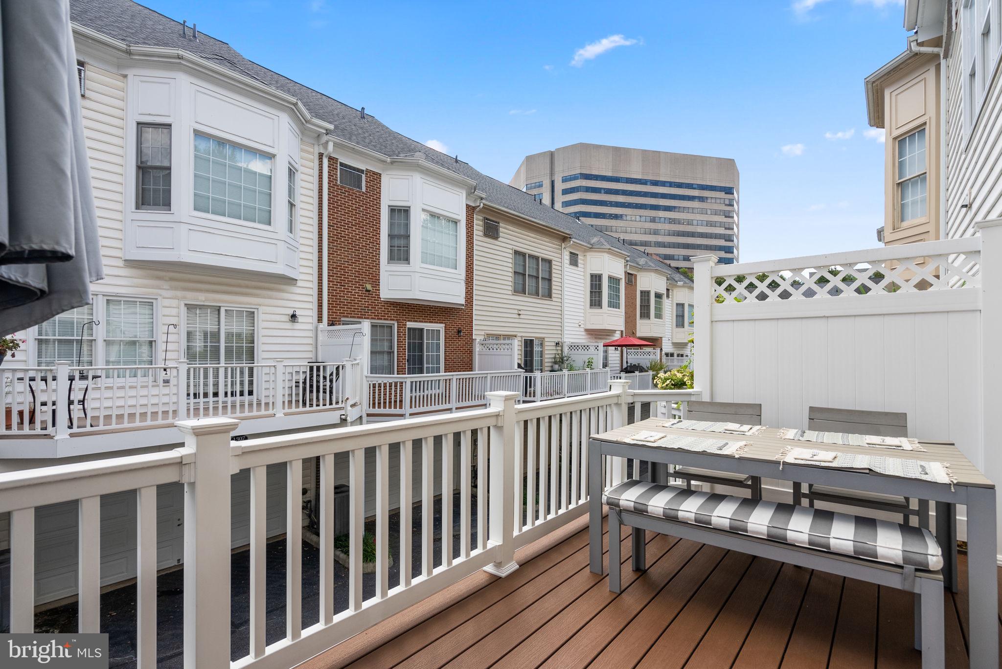 8521 Cameron Street Silver Spring, MD 20910 - Photo 37 of 45 Balcony off of Kitchen with Trex Deck