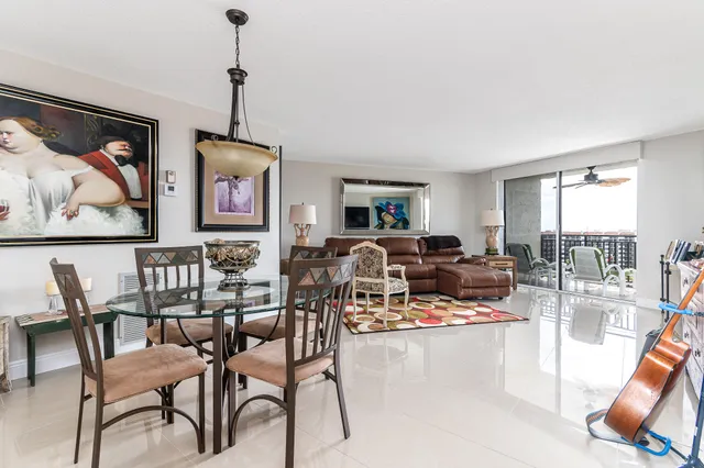 a view of a dining room and livingroom view