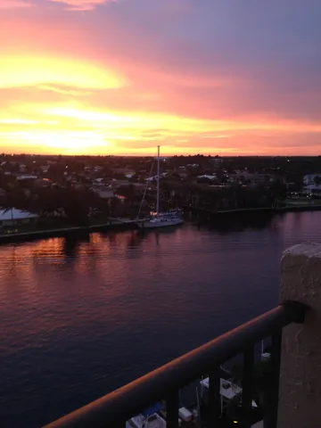 a view of outside space and a lake view
