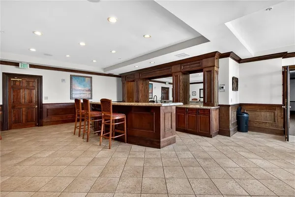 a city view with tall buildings