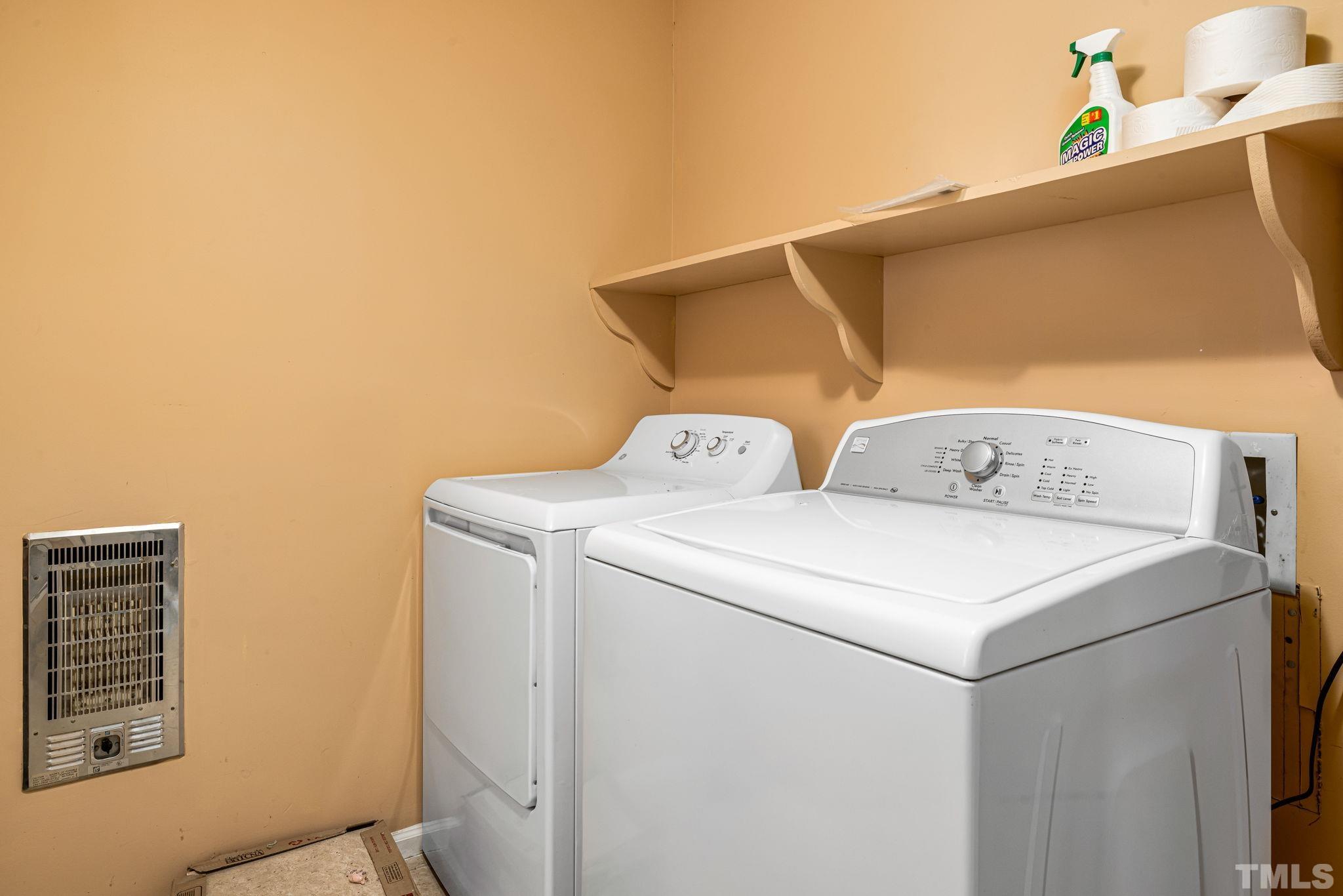 3509 Hurdle Mills Road Roxboro, NC 27574 - Photo 17 of 30 a utility room with dryer and washer