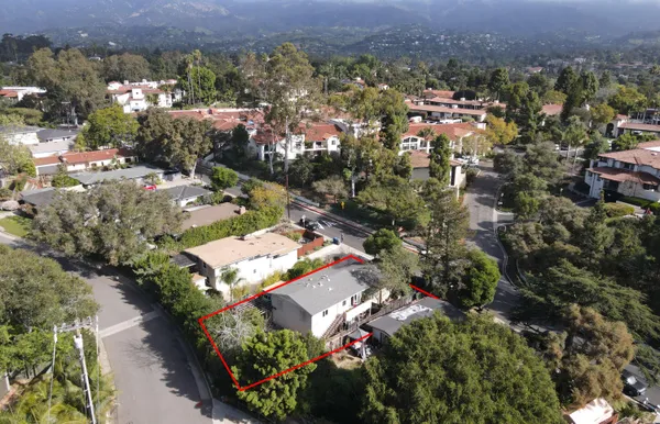 an aerial view of multiple house