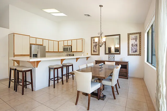 a view of kitchen with breakfast area