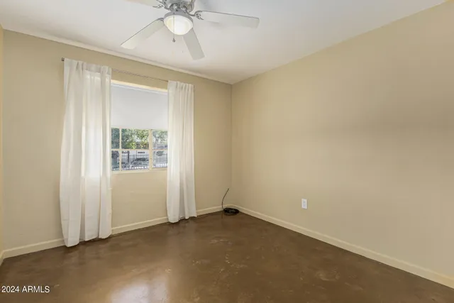 an empty room with a window