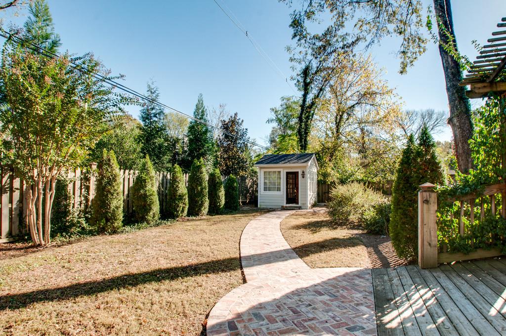 308 Page Road Nashville, TN 37205 - Photo 21 of 22 The playhouse/garden house has interior cedar siding and a portable A/C unit. NOT PICTURED: on the other side of the house there is a fenced-in dog run.
