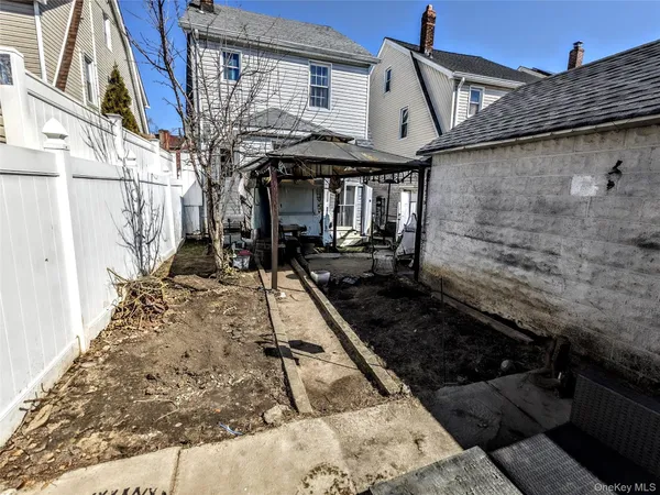 a view of a house with a patio