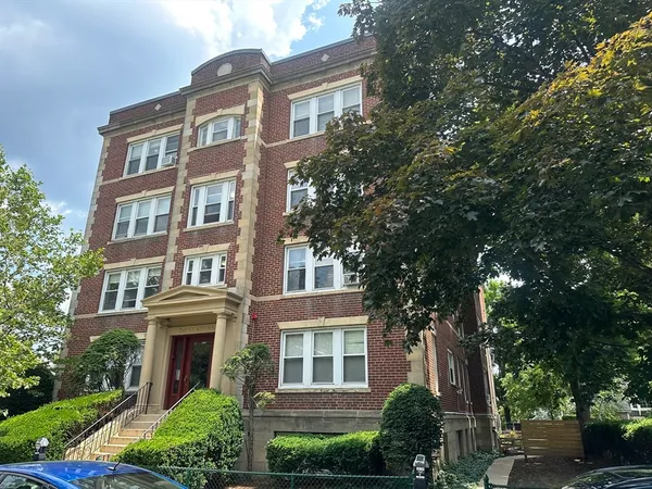 a front view of a building