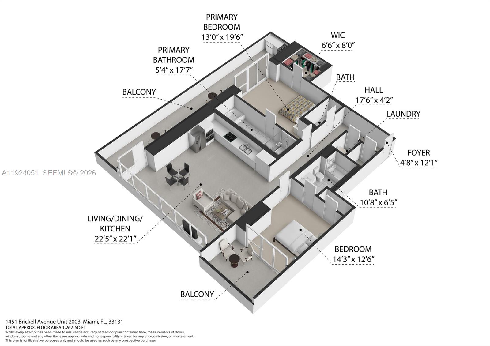 1451 Brickell Avenue, Unit 2003 Miami, FL 33131 - Photo 36 of 36 a picture of a book in a big room